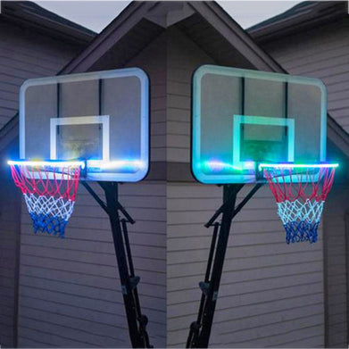 1 PCS LED Basketball Hoop Light Basketball Rim Changing  Induction Lamp Shoot Hoops Solar Light Playing At Night LED Strip Lamp - SportsGO