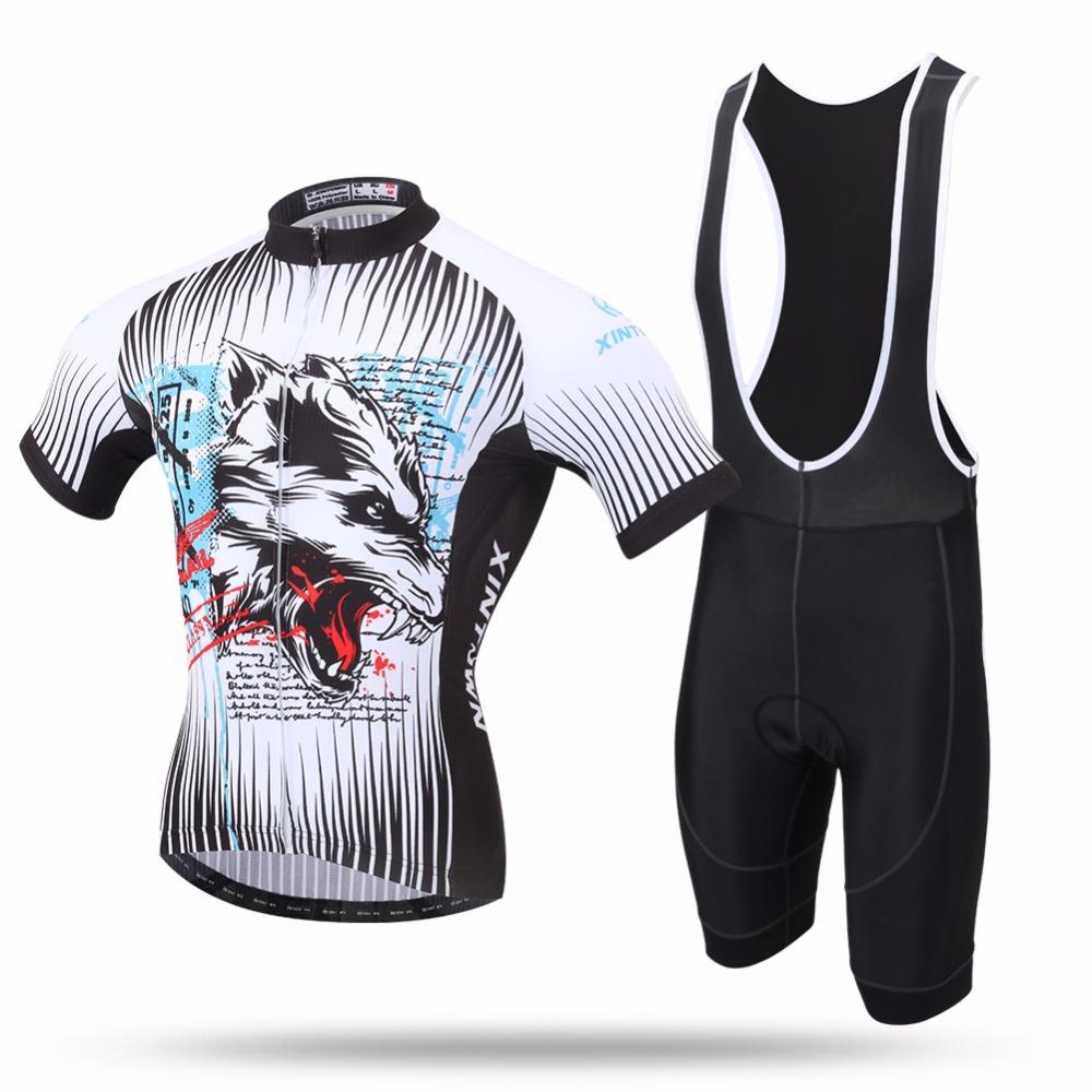 XINTOWN Breathable Anti-Sweat Short Sleeve Cycling Sets Clothes Jerseys Bib Shorts Bike Ropa Ciclismo Bicycle  YELANG - SportsGO