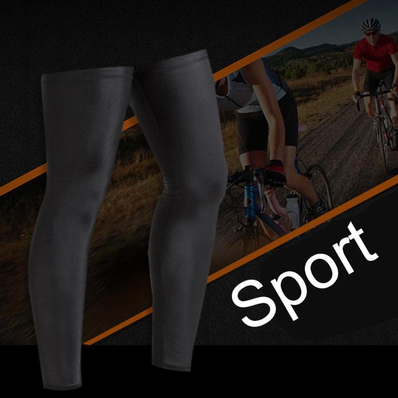 1Pair Sports Leg Sleeves UV Protection Bicycle Cycling Running Elastic Leg Warmers Knee Legwarmers Compression Pad Protector - SportsGO