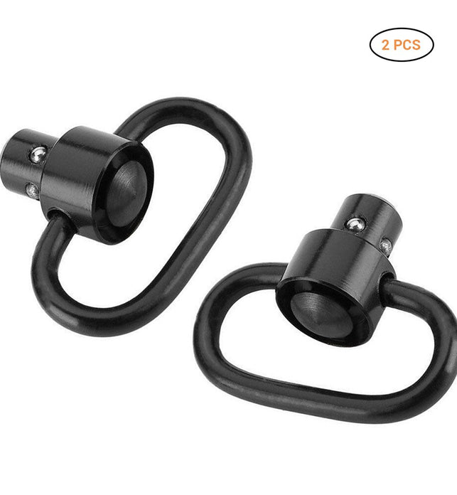 2 pcs Push Button Quick Detach Release Button Strap Ring Holder QD Sling Swivel Scope Mount Ring - SportsGO