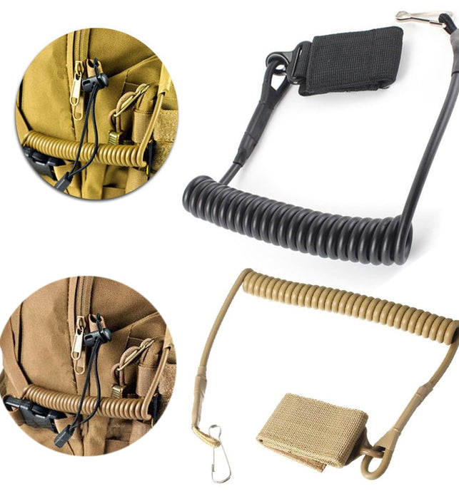 Molle Airsoft Coil Sling Military Elastic Belt Spring Strap - SportsGO