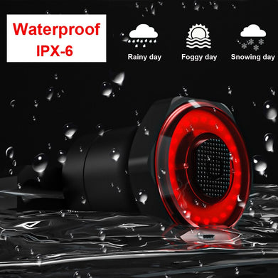 Smart Bicycle Rear Light Auto Start/Stop Brake Sensing IPx6 Waterproof USB Charge cycling Tail Taillight Bike LED Light - SportsGO