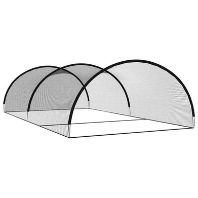 Baseball Batting Cage Net Black 354.3"x157.5"x98.4" Polyester - SportsGO