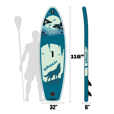 Inflatable Paddle Board, Stand Up Paddle Boards for Adults, Sup Board for Fishing, Wide Stance for All Levels, Inflatable Standup Paddleboard - SportsGO