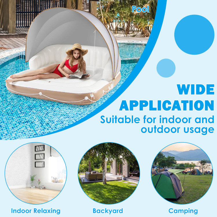 Inflatable Pool Float Lounge Swimming Raft - SportsGO