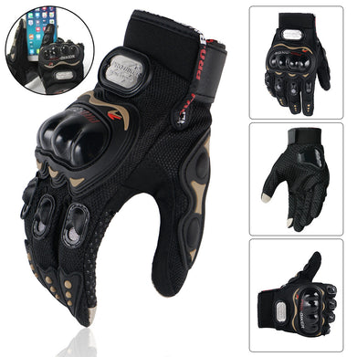 1 Pair Riding Tribe Touch Screen Motorcycle Gloves, Full Finger Hard Knuckle Safety Gloves Motos Luvas Motocross Protective Gear Racing Gloves - SportsGO