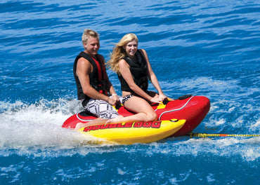 Airhead Double Dog 1 to 2 Rider Inflatable Towable Tube - SportsGO