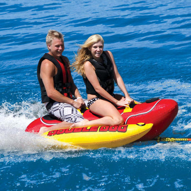 Airhead Double Dog 1 to 2 Rider Inflatable Towable Tube - SportsGO