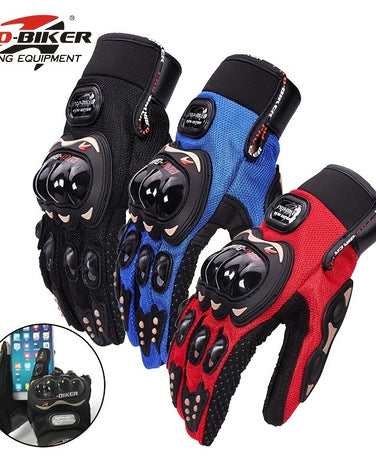 1 Pair Riding Tribe Touch Screen Motorcycle Gloves, Full Finger Hard Knuckle Safety Gloves Motos Luvas Motocross Protective Gear Racing Gloves - SportsGO