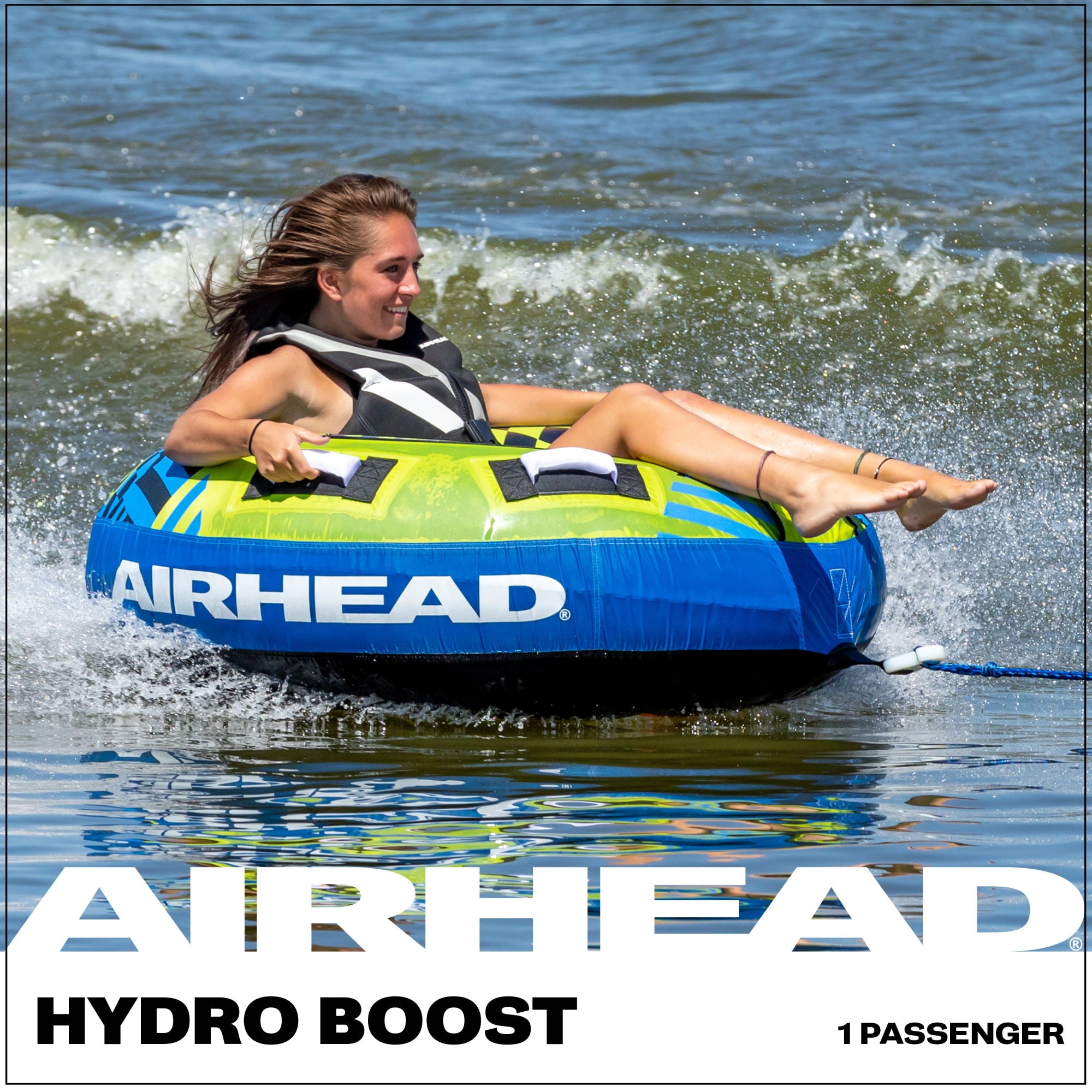 Airhead Hydro Boost 1 Person Towable Tube for Boating - SportsGO