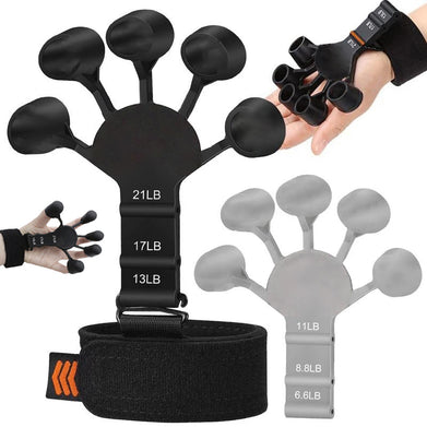 Finger Gripper Guitar Finger Exerciser 6 Resistant Strength Trainer Recovery Physical Equipment Hand Strengthener for Patients - SportsGO